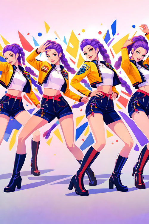 Poster Rumi Dance Sequence Poster – K-Pop Choreography Art Print