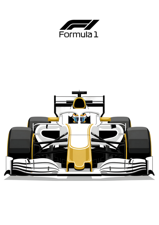 T-shirt Formula 1 Lotus Livery - Front View Vector Art