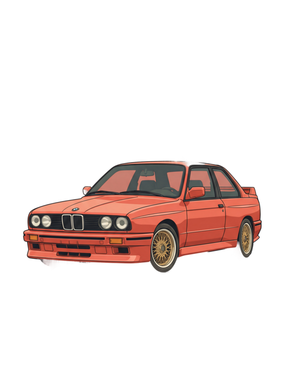 T-shirt Classic BMW E30 M3 Minimalist Poster