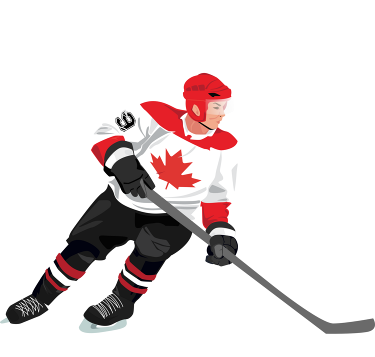 Tričko Hockey Player with Puck