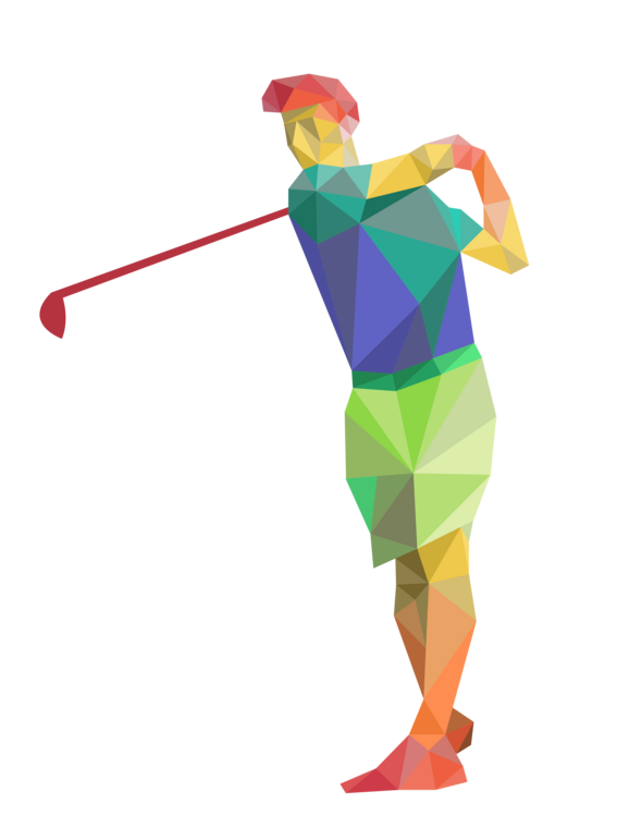 T-shirt Geometric Golfer