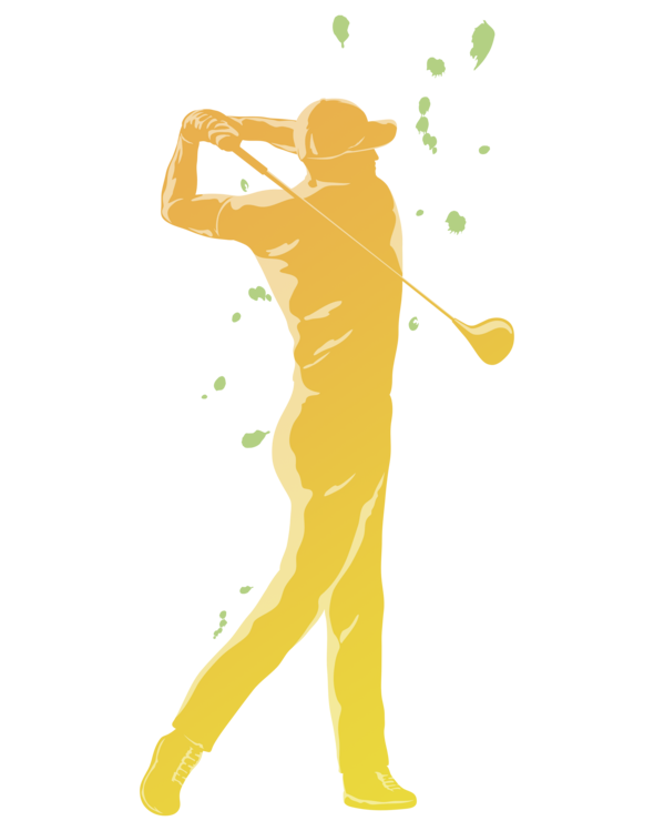 T-shirt Golden Golf Swing