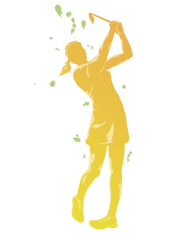 T-shirt Female Golfer Silhouette