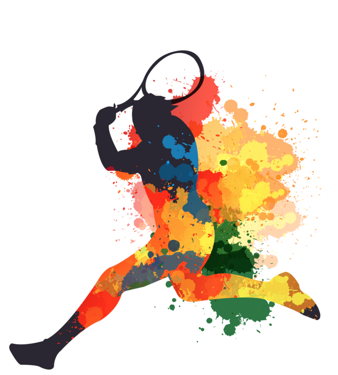 Tričko Color Splash Tennis Player