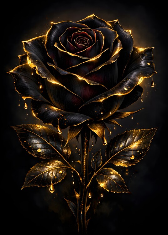 Juliste Black Rose