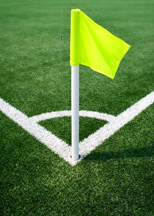 Poster soccer corner kick