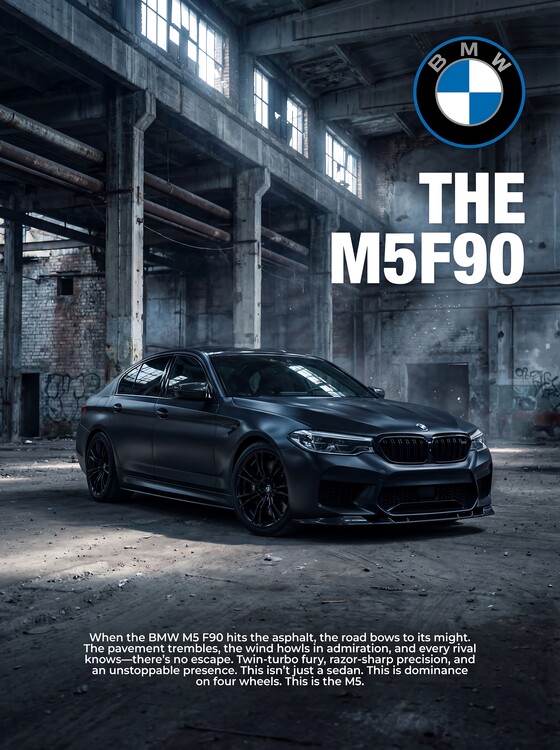 Poster BMW M5 F90 Matte Grey