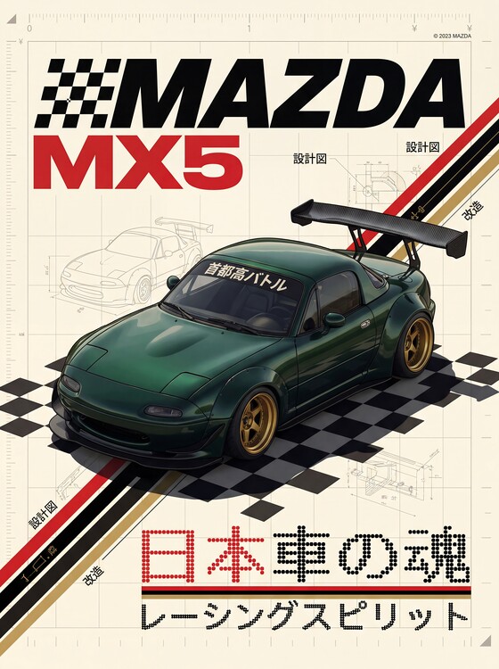 Poster 2023 Mazda MX-5 JDM Tuner Poster