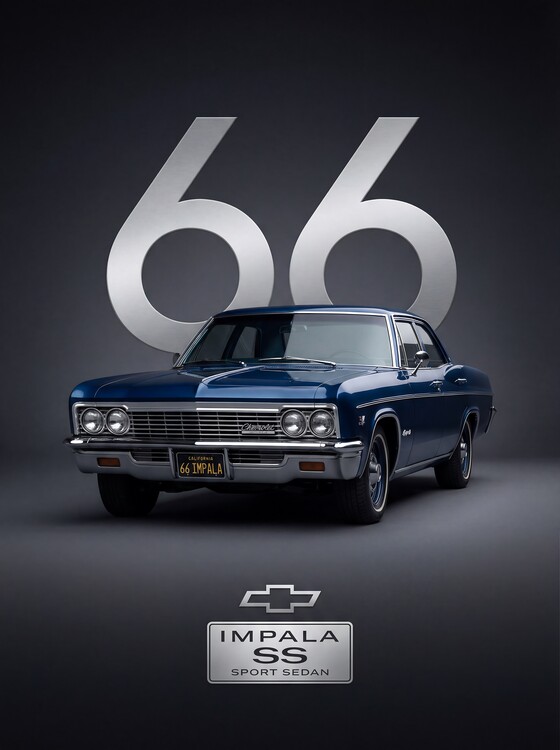 Plakát 1966 Chevrolet Impala SS Sport Sedan