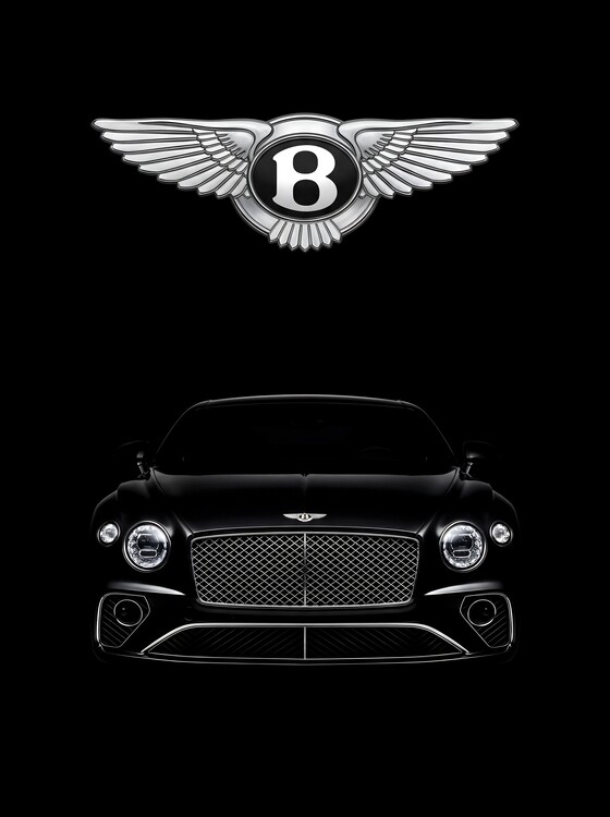Poster Premium Bentley Black Luxury Sedan