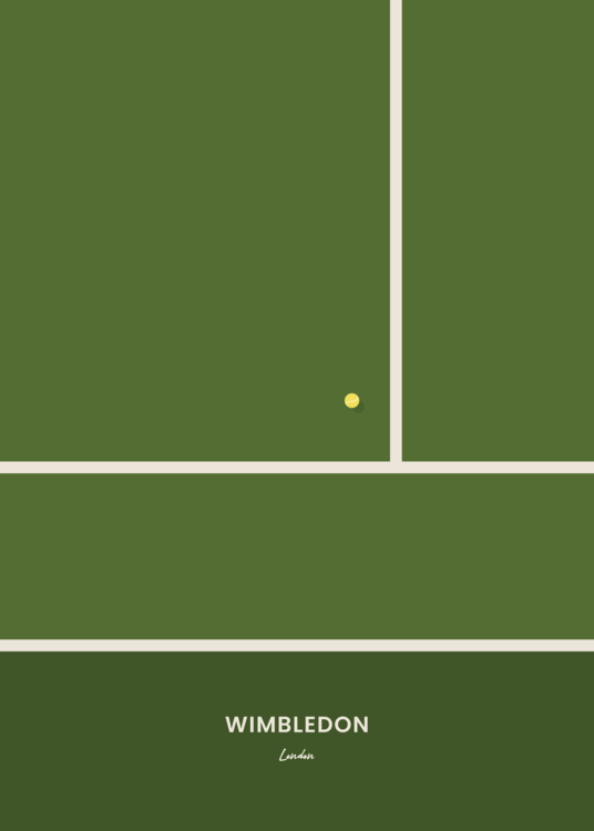 Poster Wimbledon Tennis Minimalist Court
