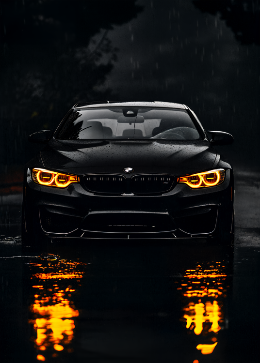 Bilde på lerret BMW M4 Rainy Night