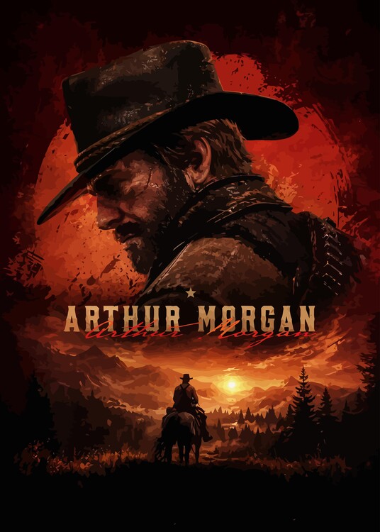 Slika na platnu Cowboy Gaming Trending Bestselling Popular Fan Art Poster
