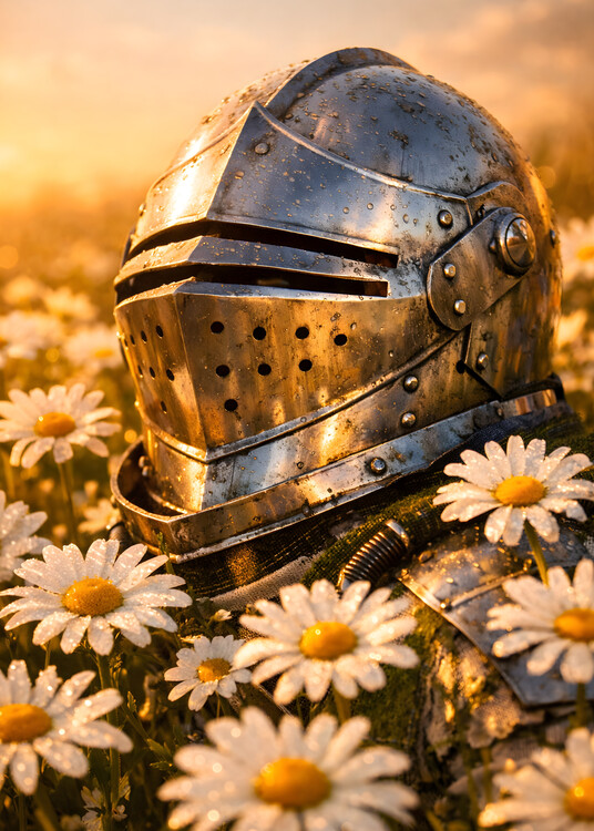 Плакат Knight's Armor in a Field of Daisies
