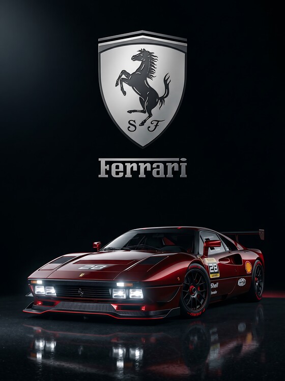 Juliste Ferrari 288 GTO | Maroon Racing Livery