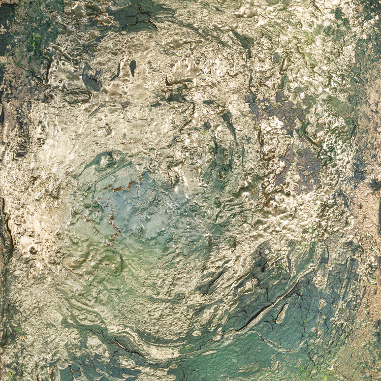 Plakat Golden Green Flow