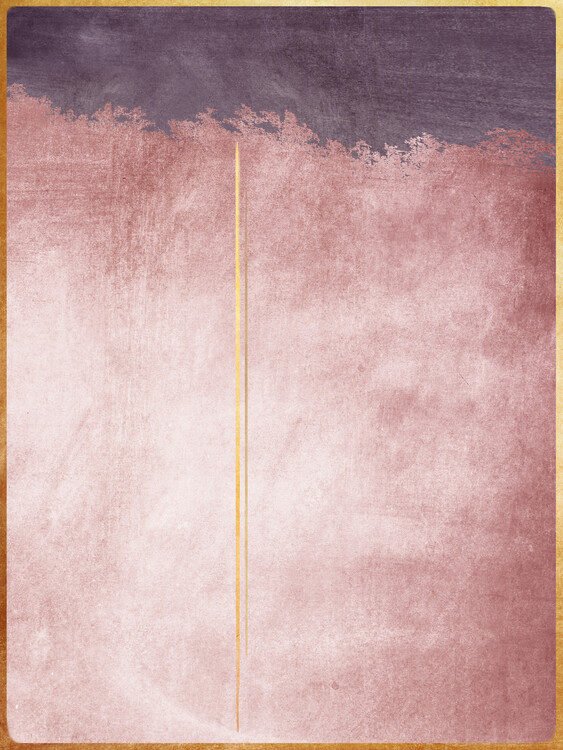 Levně Plakát, Obraz - Blush Purple Gold Stripe, Alyson Storms, 30 × 40 cm