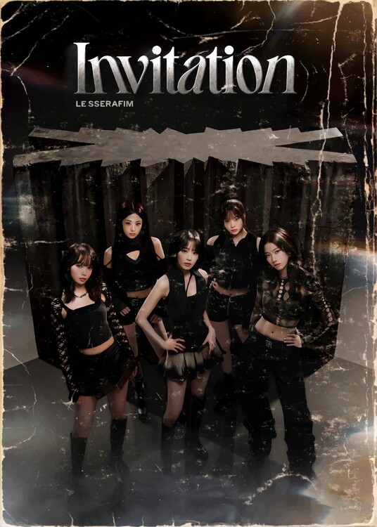 Plakat K-Pop Girl Band Vintage-Style Art Poster 02