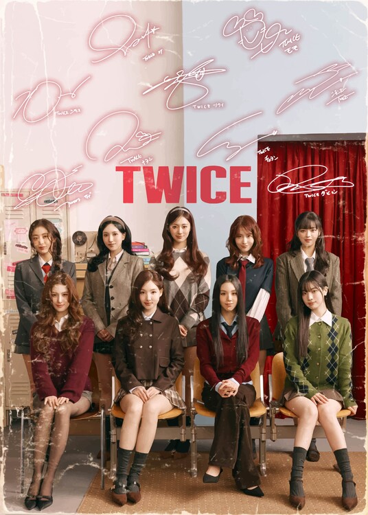 Plakat K-Pop Girl Band Vintage-Style Art Poster 03