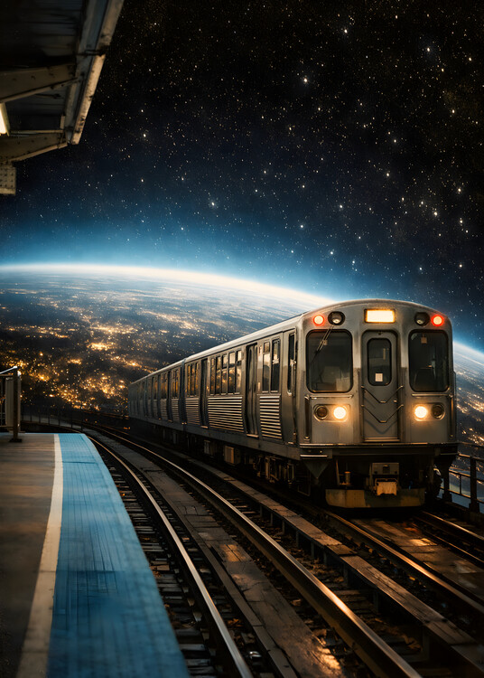Плакат Space Train