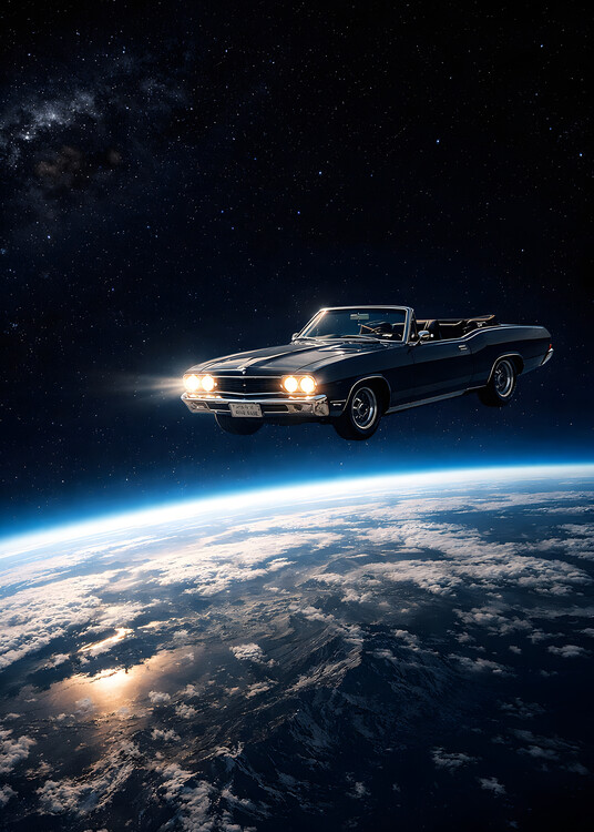 Плакат Retro Space Car