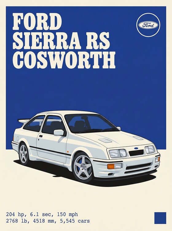 Obraz na plátně Ford Sierra RS Cosworth Iconic 1980s Performance Car