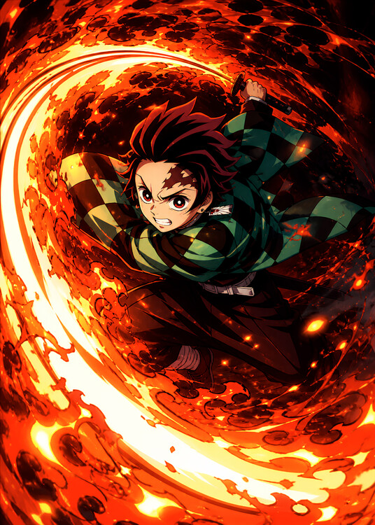 Poster Hinokami flames kagura