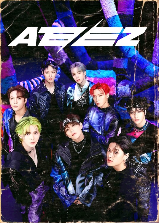 Plakat K-Pop Boys Band Vintage-Style Art Poster 05