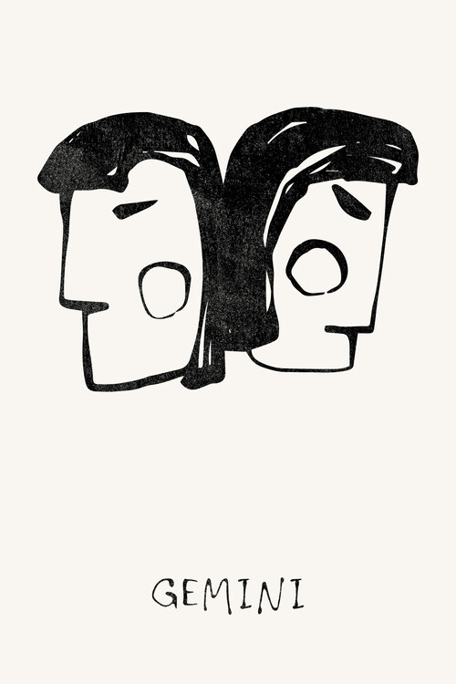 Levně Plakát, Obraz - Gemini Duality Faces, Treechild, 26.7 × 40 cm
