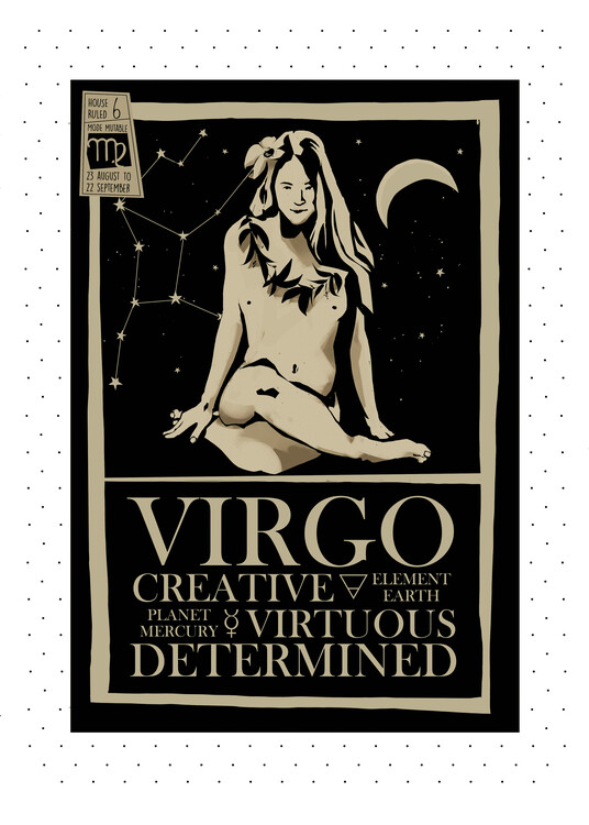 Levně Plakát, Obraz - Virgo Celestial Woman, Dion Gem, 30 × 40 cm