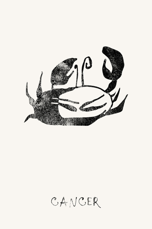 Levně Plakát, Obraz - Cancer Zodiac Crab, Treechild, 26.7 × 40 cm