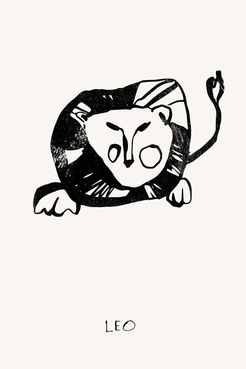 Poster Stylized Leo Zodiac