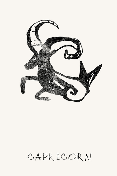 Levně Plakát, Obraz - Capricorn Zodiac Symbol, Treechild, 26.7 × 40 cm