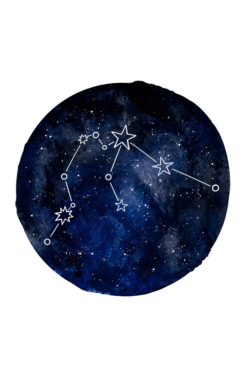 Poster Aquarius Starry Constellation