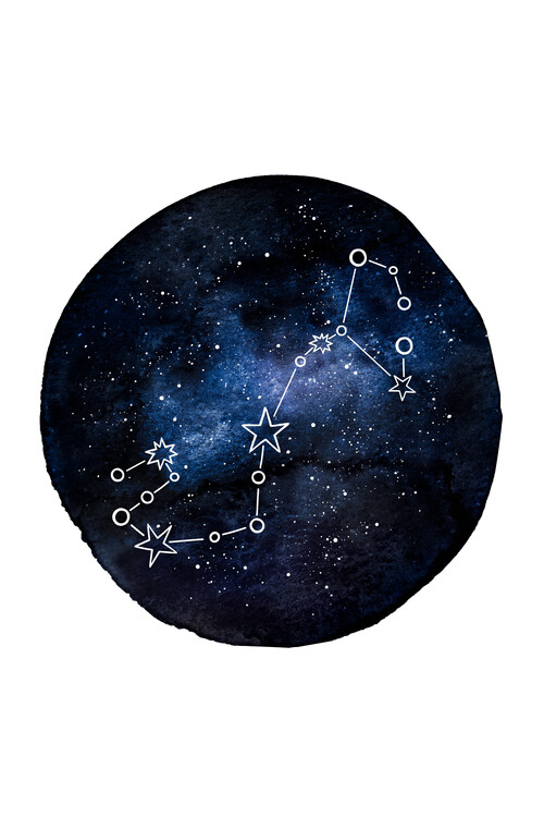 Canvas Print Scorpio Constellation Night Sky