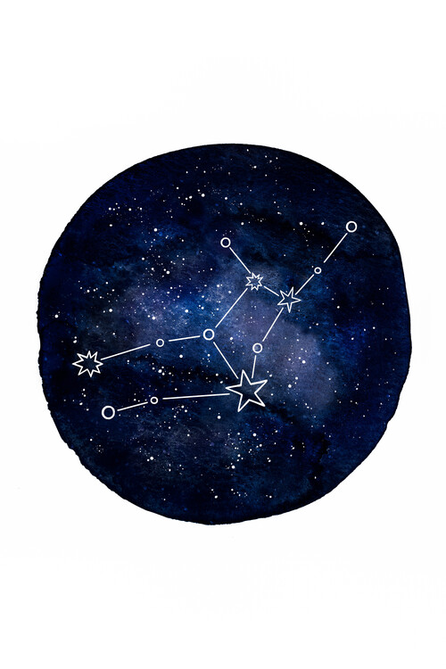 Poster Virgo Constellation Night Sky