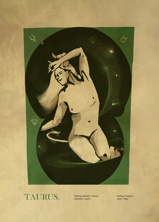 Poster Cosmic Taurus Goddess