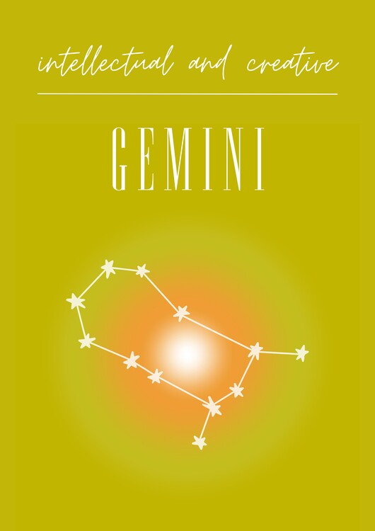 Принти на полотні Gemini Zodiac Print Art