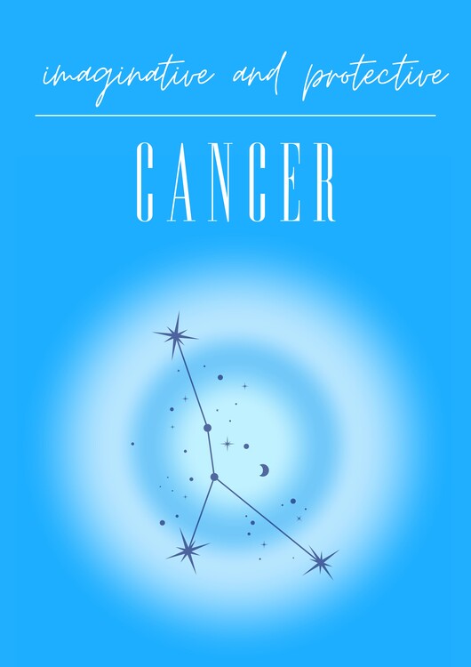Poster Imaginative Cancer Zodiac