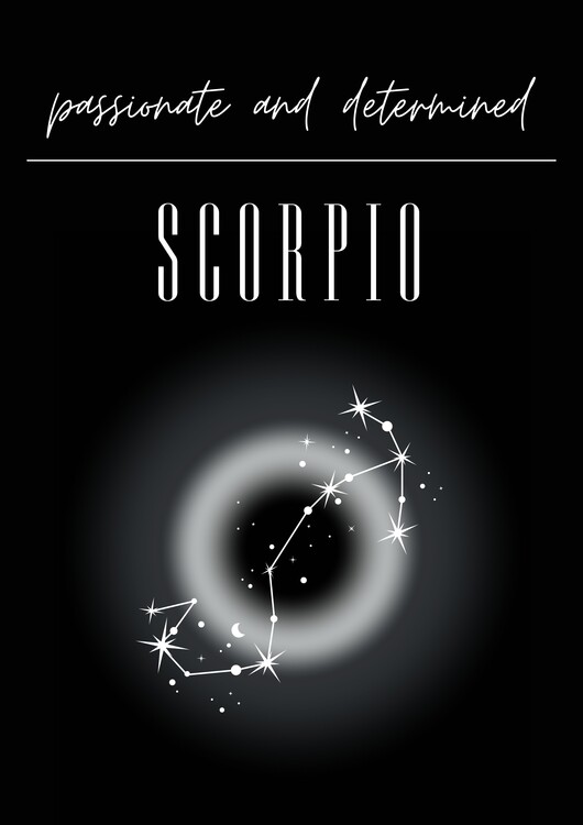 Poster Passionate Scorpio Constellation