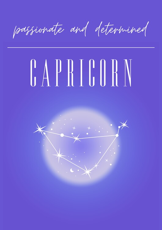 Poster Passionate Determined Capricorn
