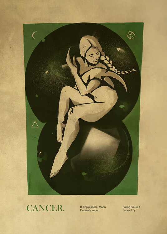 Levně Plakát, Obraz - Celestial Cancer Woman, Dion Gem, 30 × 40 cm