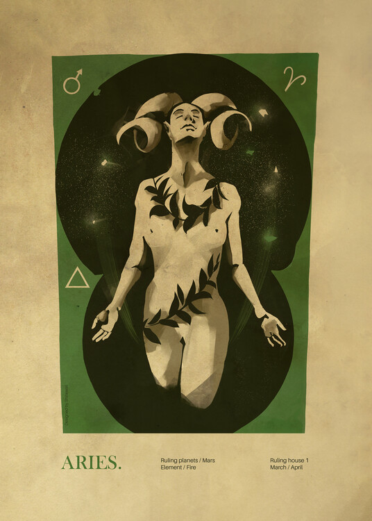 Poster Mystic Aries Ram