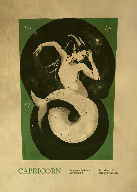 Levně Plakát, Obraz - Capricorn print, Dion Gem, 30 × 40 cm