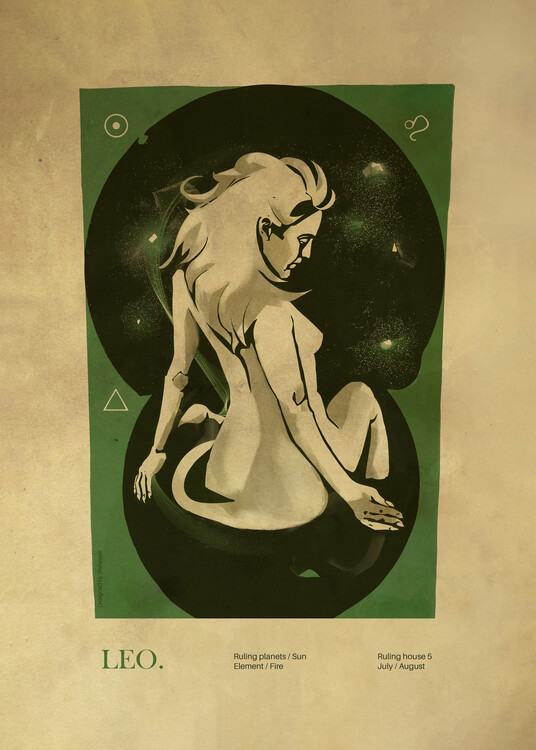 Poster Celestial Leo Lioness