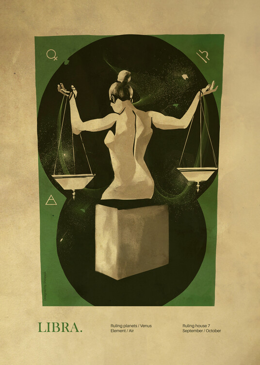 Poster Celestial Libra Scales