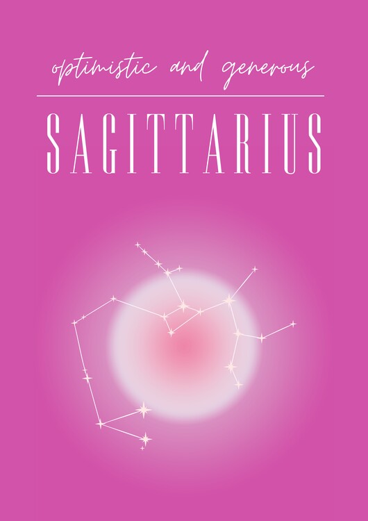Poster Sagittarius Zodiac Constellation