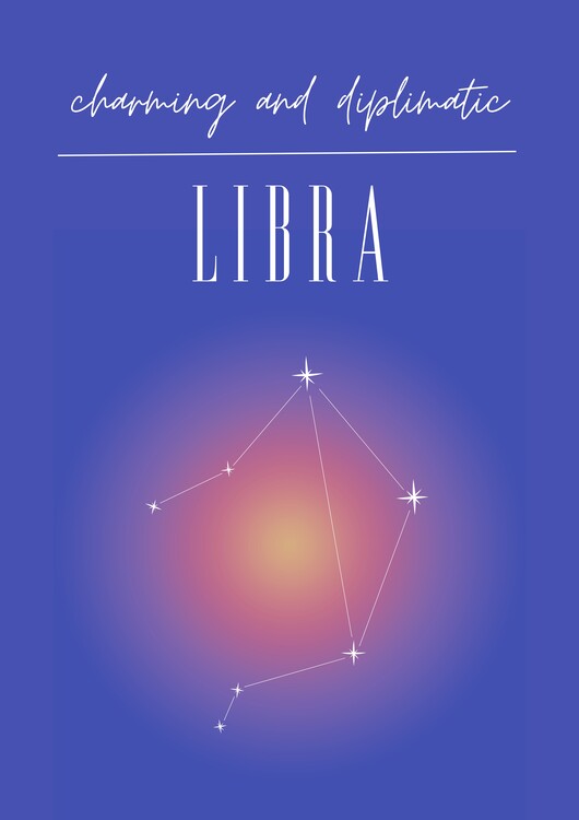 Poster Celestial Libra Constellation