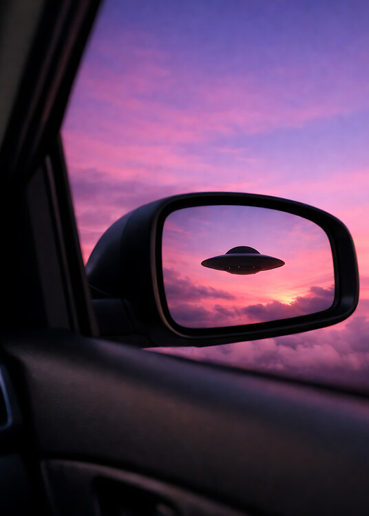 Плакат classic flying saucer shape