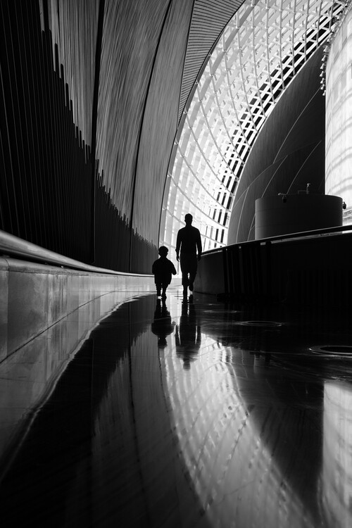 Obraz na plátně Father Son Future Path
